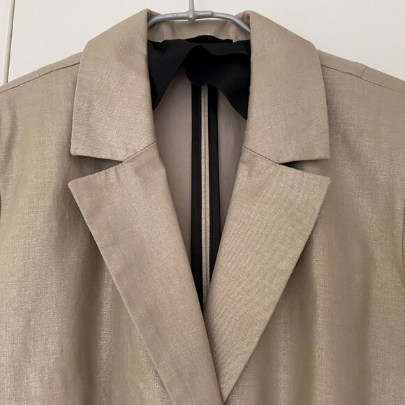 Veste beige légèrement lustrée, très chic - Picture 3 of 5